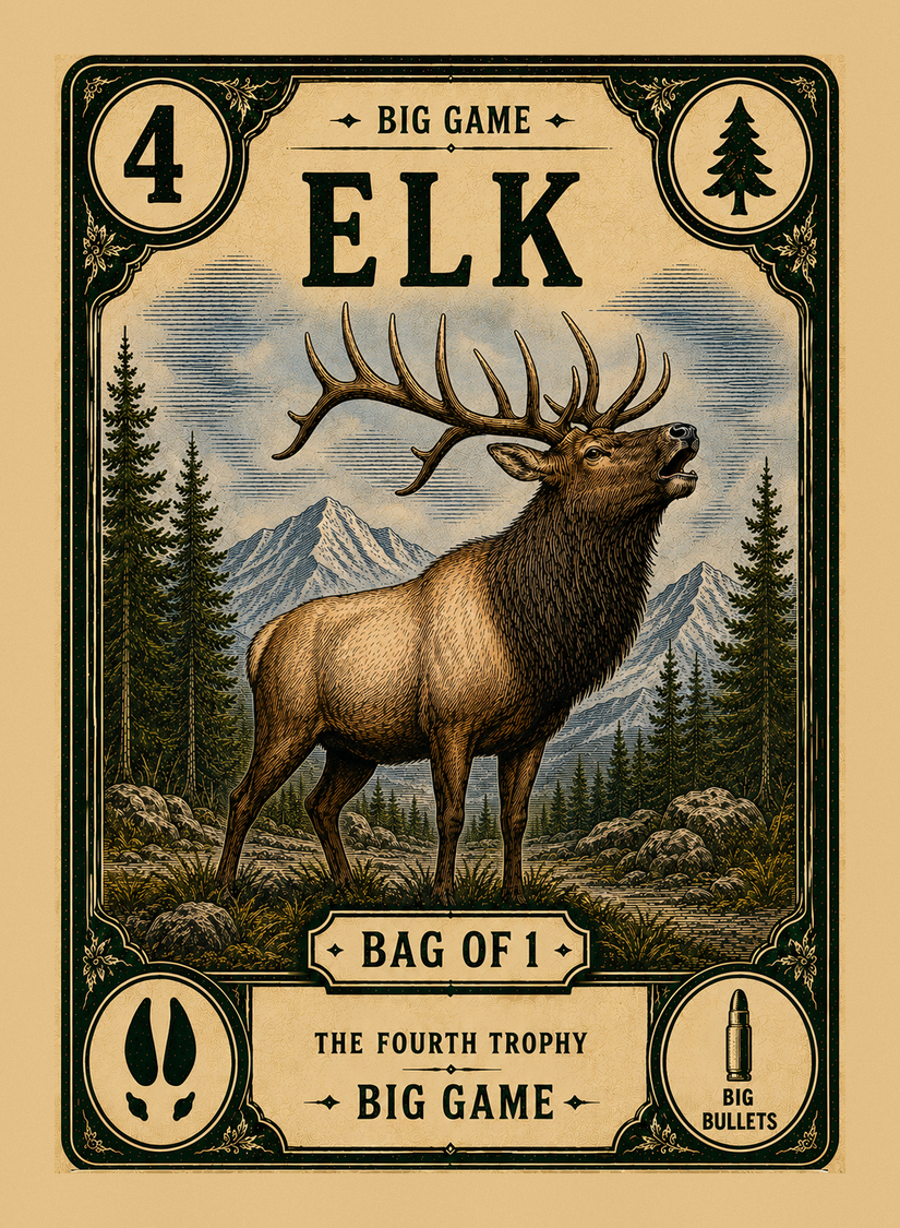 Elk trophy card
