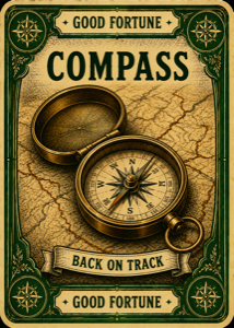 Compass fortune card